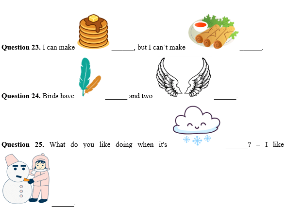 Đề cương ôn tập Học kì 1 Tiếng Anh lớp 4 Smart Start (có lời giải)