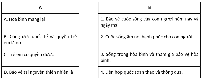 Đề thi Đạo Đức lớp 5 Học kì 2 có đáp án (Đề 3)