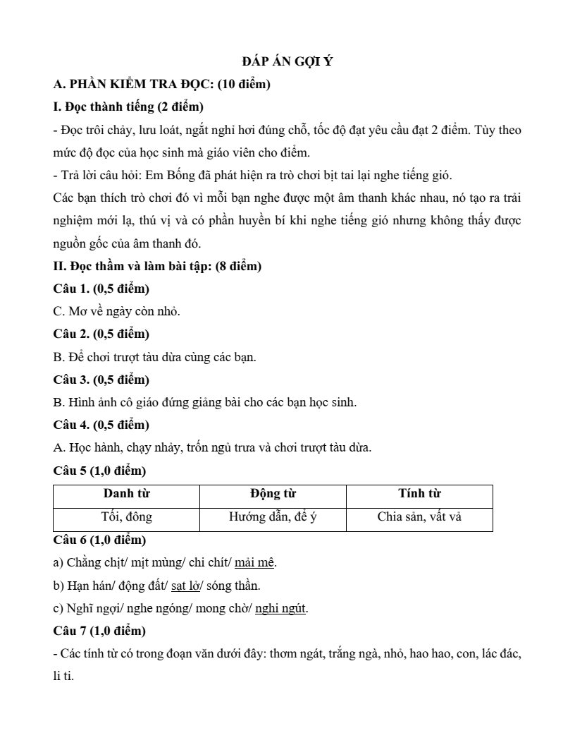 20 Đề thi Giữa kì 1 Tiếng Việt lớp 5 Kết nối tri thức (có đáp án, cấu trúc mới)