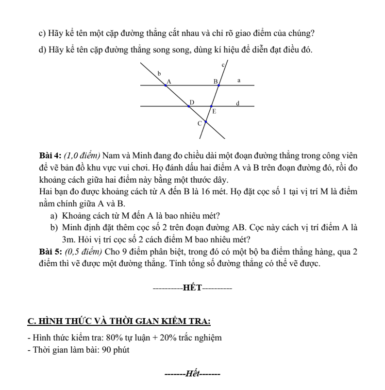 Đề cương ôn tập Giữa kì 2 Toán 6 trường THCS Nguyễn Bỉnh Khiêm (Hà Nội) năm 2025-2026