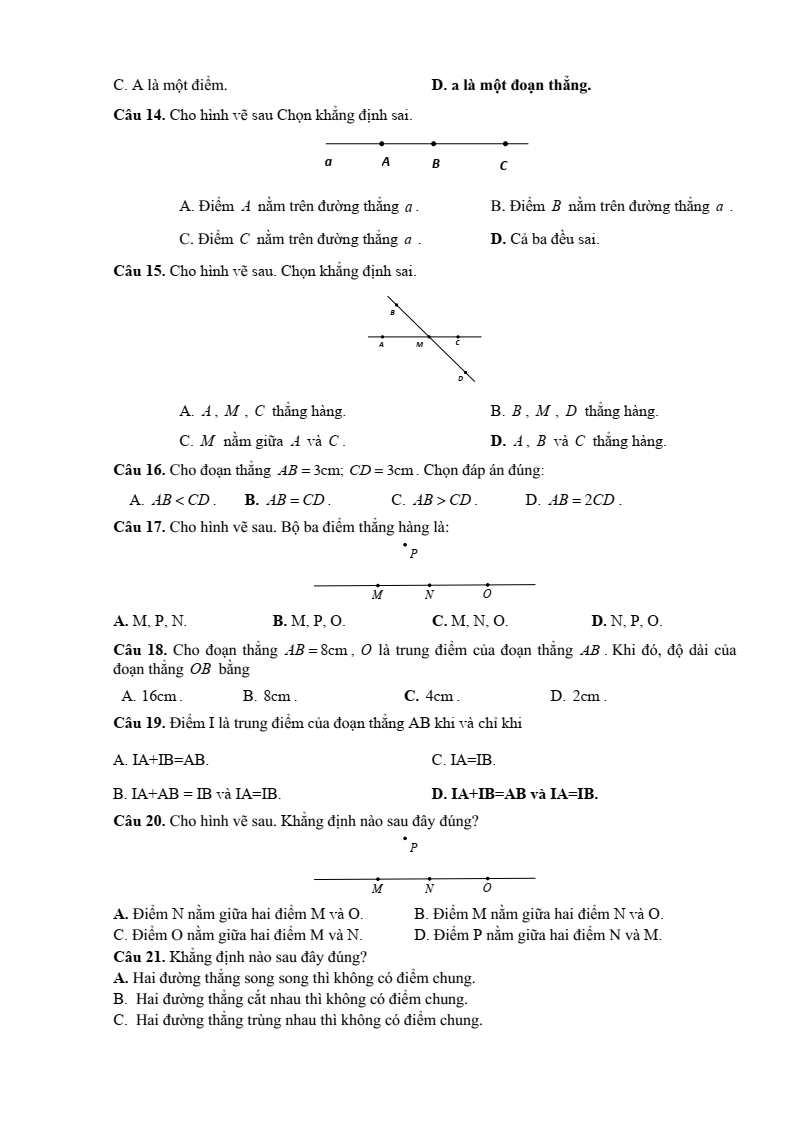 Đề cương ôn tập Giữa kì 2 Toán 6 trường THCS Thanh An (Quảng Trị) năm 2025-2026