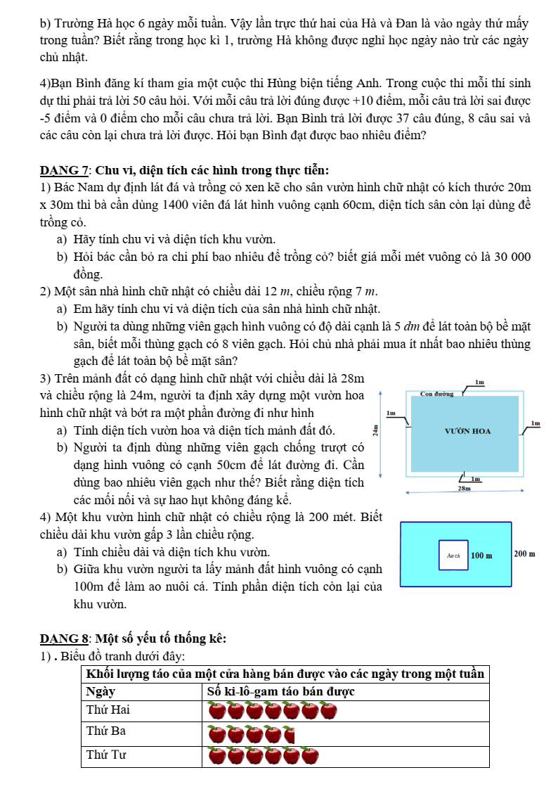 Đề cương ôn tập Học kì 1 Toán 6 trường THCS Hoàng Hoa Thám năm 2025-2026