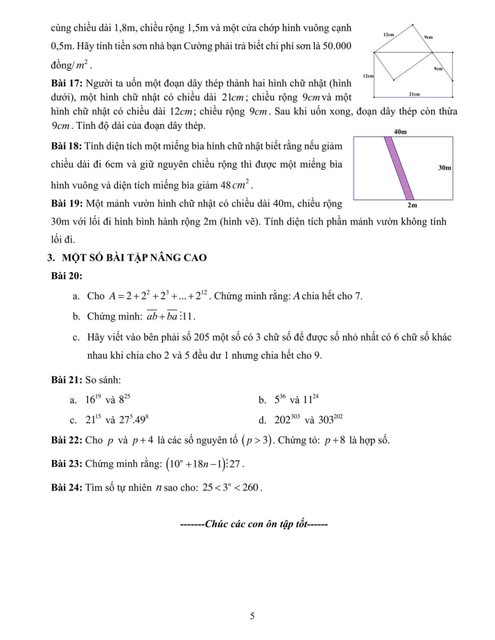 Đề cương ôn tập Giữa kì 1 Toán 6 trường THCS Nguyễn Trường Tộ năm 2025-2026