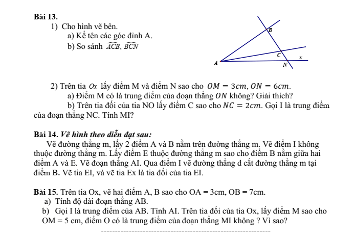 Đề cương ôn tập Học kì 2 Toán 6 trường THCS Mạo Khê II năm 2024-2025