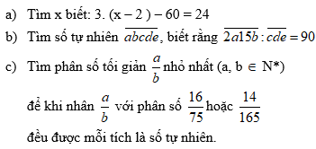 Đề kiểm tra Toán 6 | Đề thi Toán 6