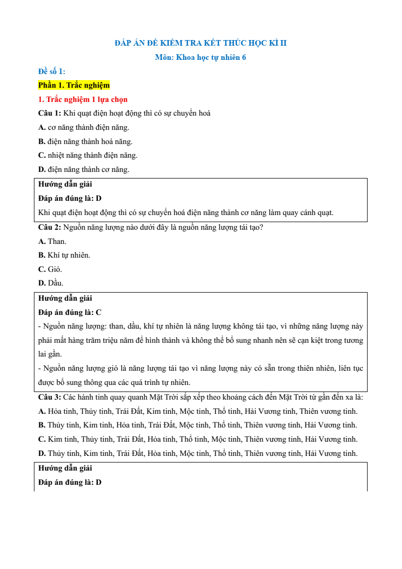 30+ Đề thi Cuối kì 2 KHTN 6 Kết nối tri thức năm 2026 (có đáp án) | Đề thi Khoa học tự nhiên 6
