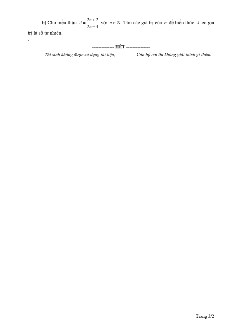 Đề thi Giữa kì 2 Toán 6 phòng GD&ĐT Mỹ Hào (Hưng Yên) năm 2024-2025