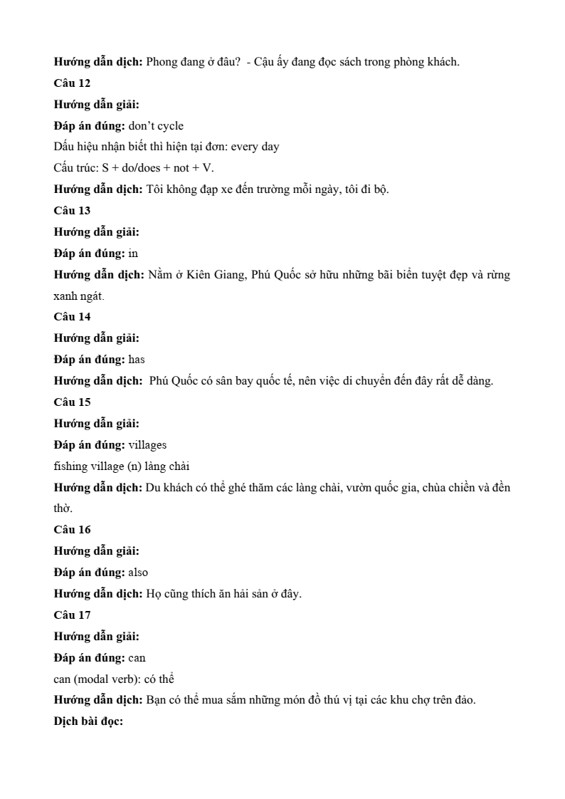 Đề thi Học kì 1 Tiếng Anh 6 Sở GD&ĐT Bắc Ninh năm 2024-2025