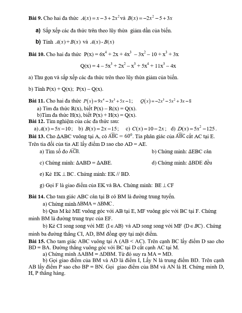 Đề cương ôn tập Học kì 2 Toán 7 trường THCS Dương Văn Mạnh (TP HCM) năm 2025-2026