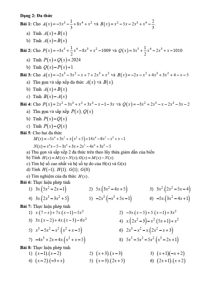 Đề cương ôn tập Học kì 2 Toán 7 trường THCS Phú Thị năm 2024-2025