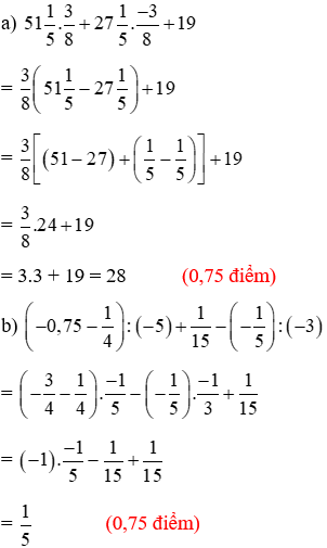 Đề thi Giữa kì 1 Toán lớp 7 có đáp án (Đề 4)