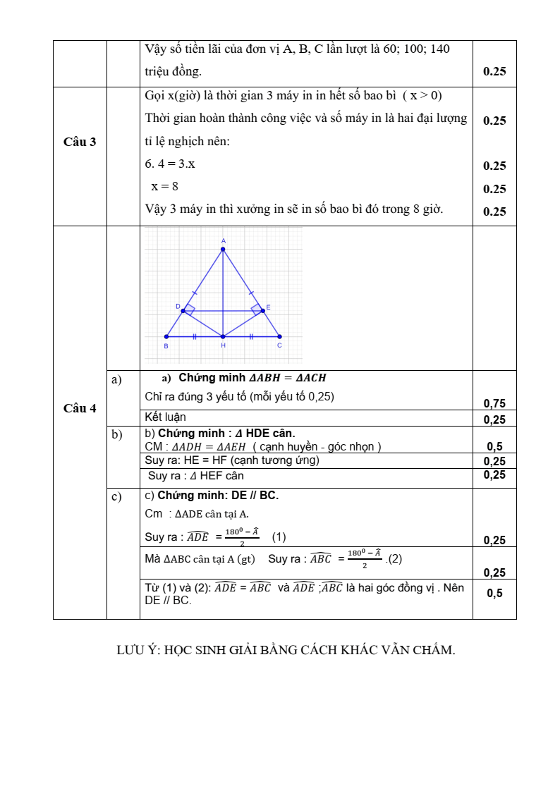 Đề thi Giữa kì 2 Toán 7 phòng GD&ĐT Bình Thạnh (Tp.HCM) năm 2024-2025