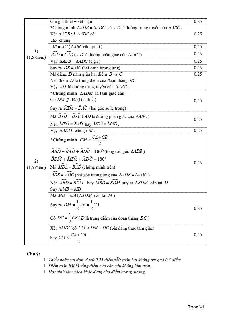 Đề thi Giữa kì 2 Toán 7 phòng GD&ĐT Giao Thủy (Nam Định) năm 2024-2025