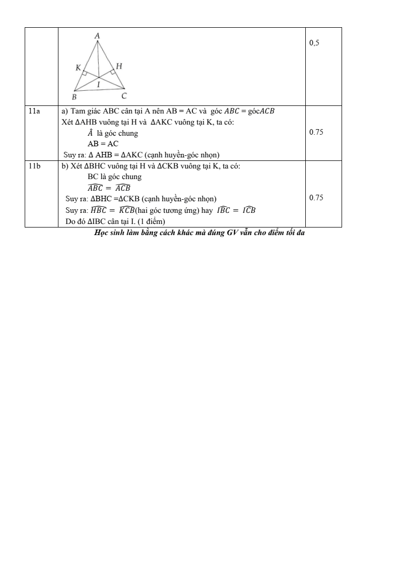 Đề thi Giữa kì 2 Toán 7 phòng GD&ĐT Thuận Thành (Bắc Ninh) năm 2024-2025