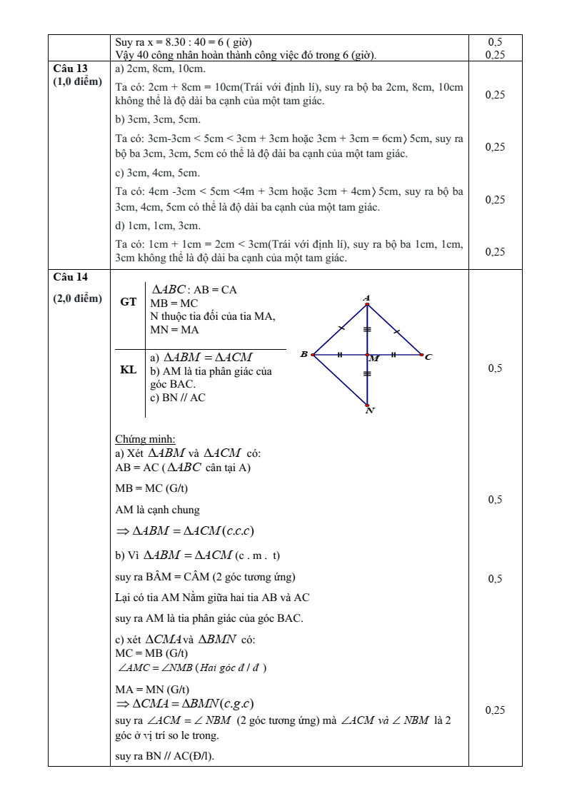 Đề thi Giữa kì 2 Toán 7 trường THCS Hà Huy Tập (TP HCM) năm 2025-2026