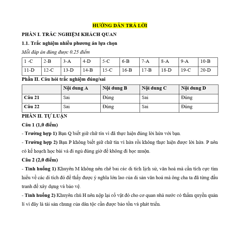 3 Đề thi Học kì 1 GDCD 7 Kết nối tri thức (có đáp án, cấu trúc mới) | Đề thi Giáo dục công dân 7