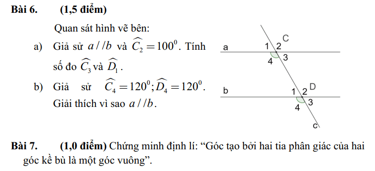 Đề thi Học kì Toán 7 năm 2025 Trường THCS Đặng Thúc Vịnh