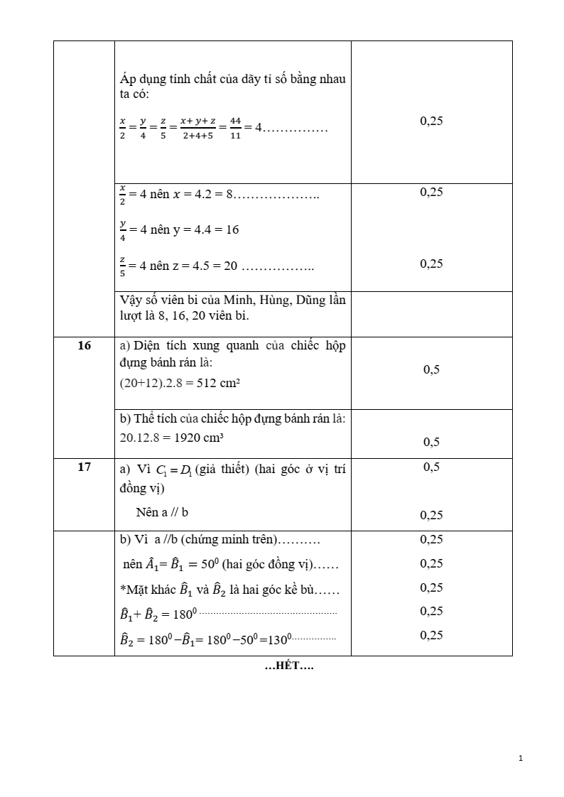 Đề thi Học kì 1 Toán 7 trường THCS An Điền (Tp. HCM) năm 2025-2026