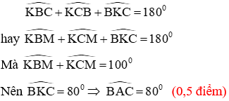 Đề thi Học kì 1 Toán lớp 7 có đáp án (Đề 2)