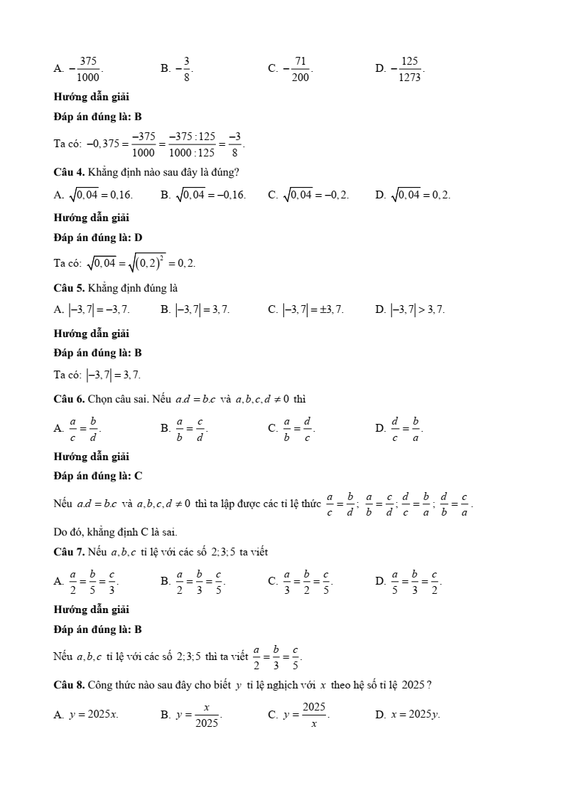 32 Đề thi Cuối kì 1 Toán 7 Cánh diều năm 2025 (có đáp án)