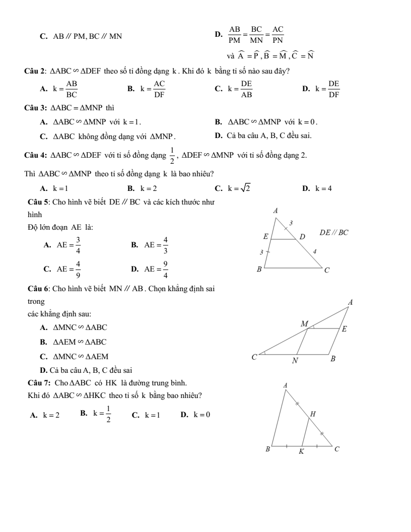 Đề cương ôn tập Giữa kì 2 Toán 8 trường THCS Thành Công (Hà Nội) năm 2025-2026