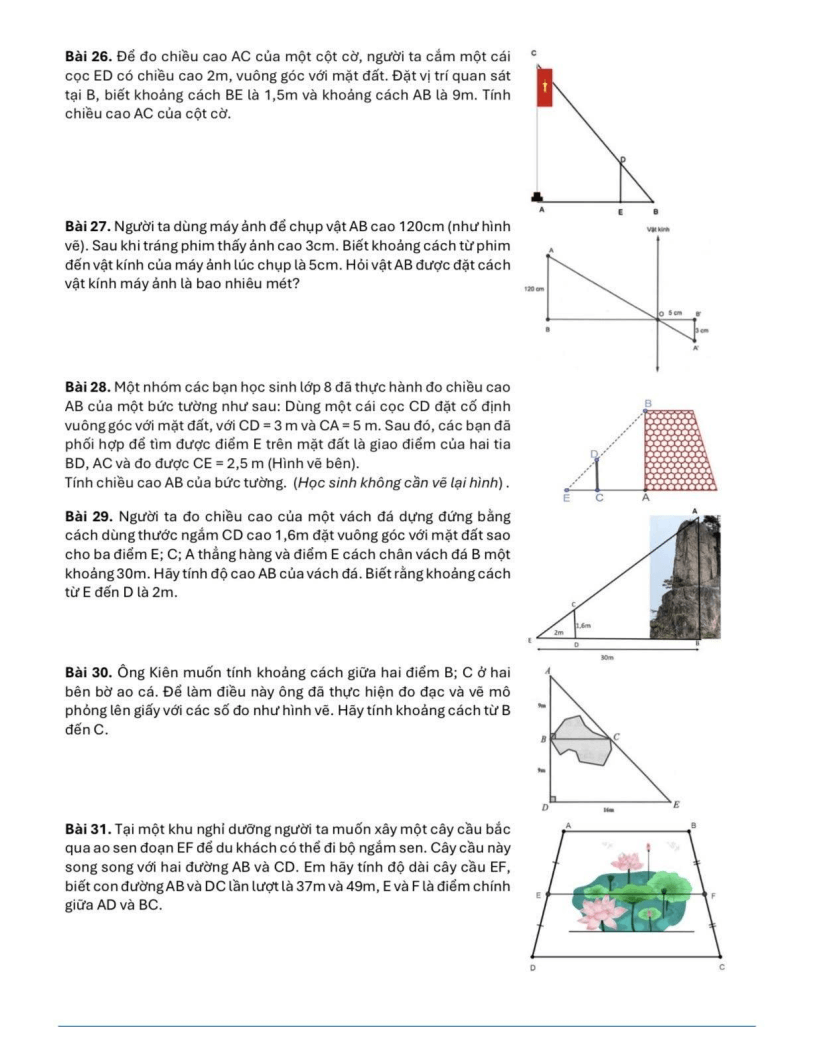 Đề cương ôn tập Học kì 1 Toán 8 Hệ thống Giáo dục Archimedes School năm 2025-2026