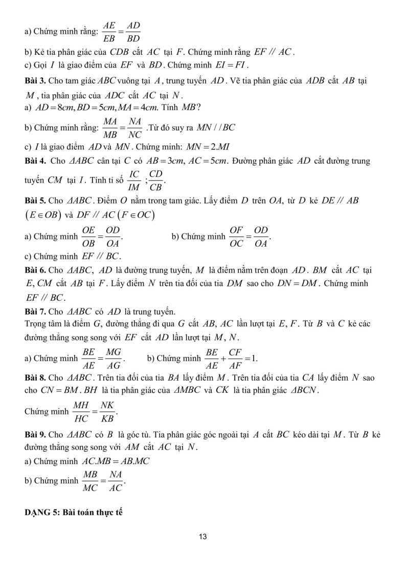 Đề cương ôn tập Học kì 2 Toán 8 trường THCS Ngọc Thụy (Hà Nội) năm 2025-2026