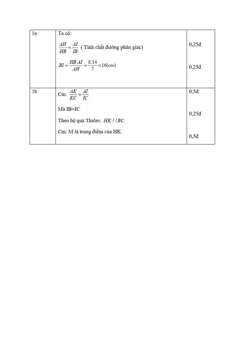 Đề thi Giữa kì 2 Toán 8 phòng GD&ĐT Bình Thạnh (Tp.HCM) năm 2024-2025