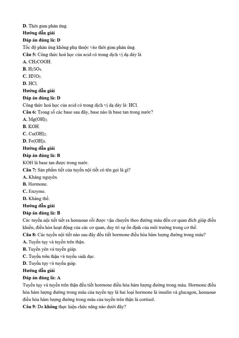 6+ Đề thi Giữa kì 2 Khoa học tự nhiên 8 Kết nối tri thức (cấu trúc mới, có đáp án)