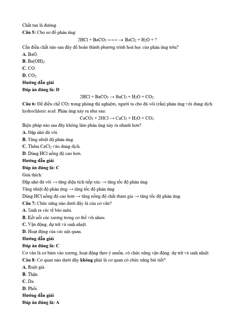 6 Đề thi Học kì 1 Khoa học tự nhiên 8 Cánh diều (có đáp án, cấu trúc mới)