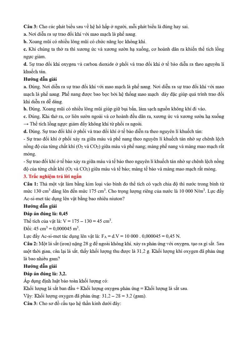 6 Đề thi Học kì 1 Khoa học tự nhiên 8 Kết nối tri thức (có đáp án, cấu trúc mới)