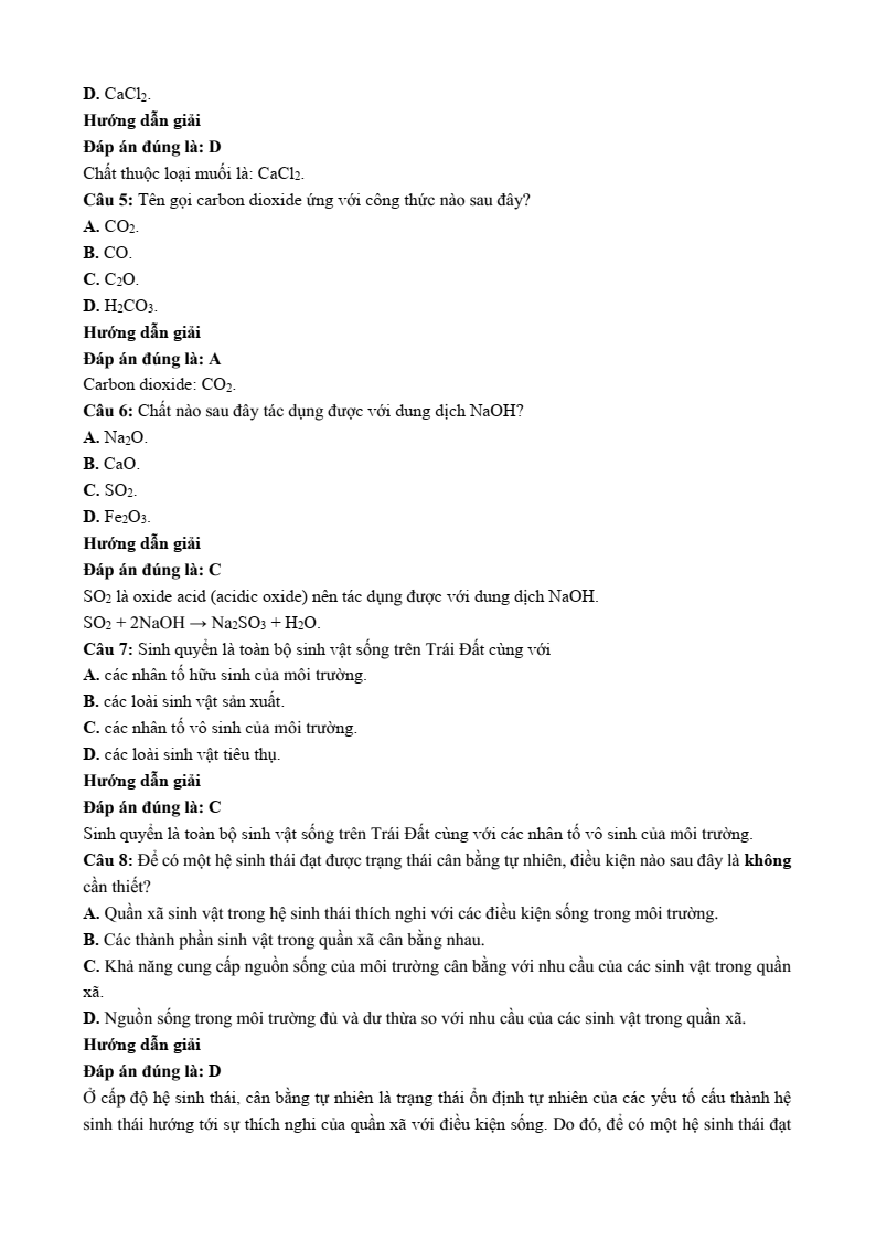 22+ Đề thi Học kì 2 Khoa học tự nhiên 8 Kết nối tri thức (cấu trúc mới, có đáp án)