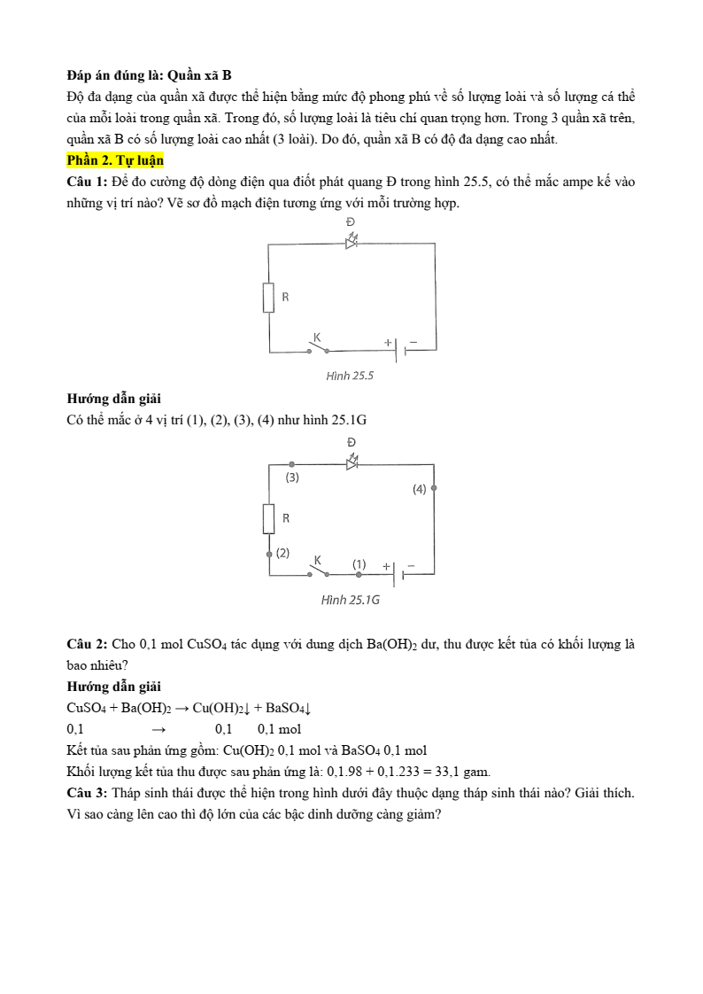 22+ Đề thi Học kì 2 Khoa học tự nhiên 8 Kết nối tri thức (cấu trúc mới, có đáp án)