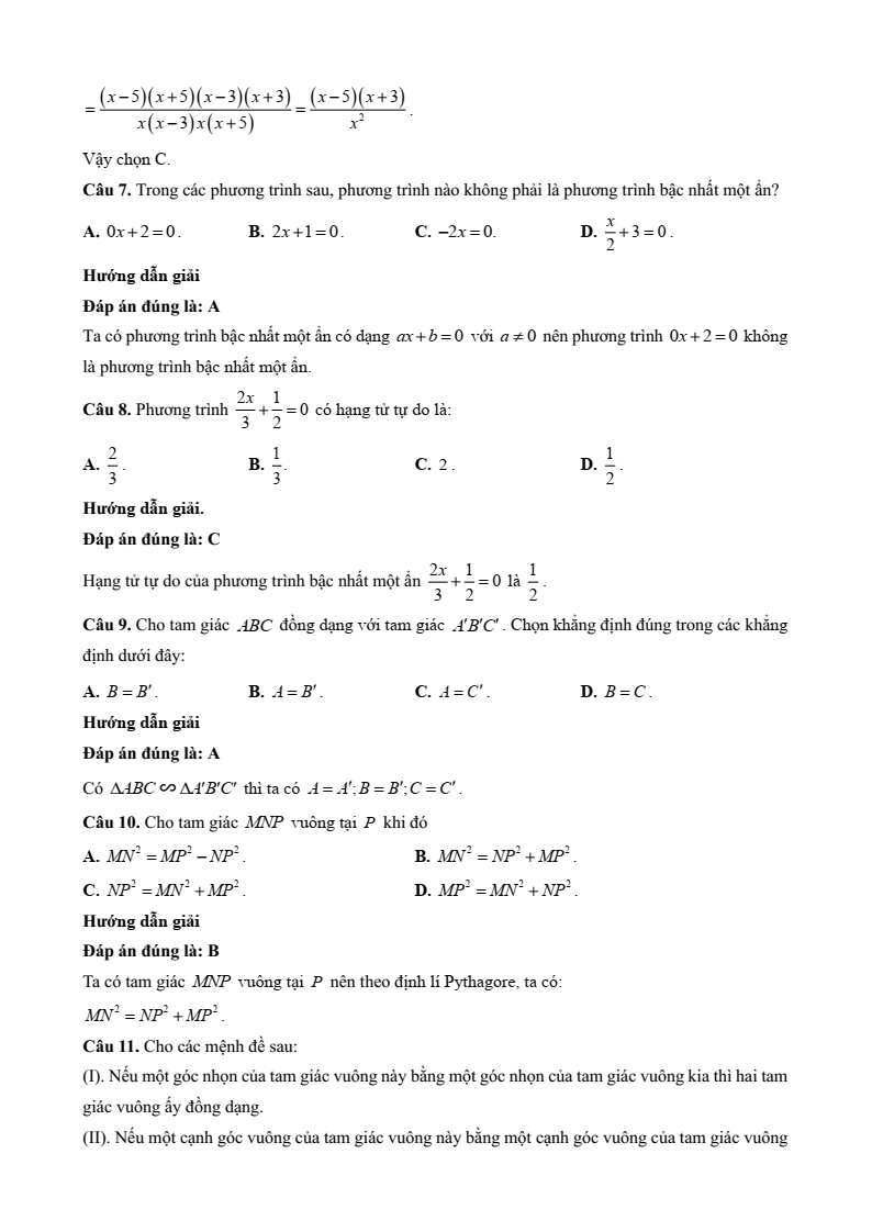15+ Đề thi Giữa kì 2 Toán 8 Kết nối tri thức (cấu trúc mới, có đáp án)