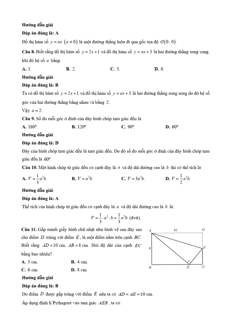 25 Đề thi Học kì 1 Toán 8 Cánh diều (có đáp án, cấu trúc mới)