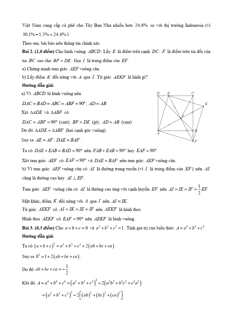 22 Đề thi Học kì 1 Toán 8 Chân trời sáng tạo (có đáp án, cấu trúc mới)