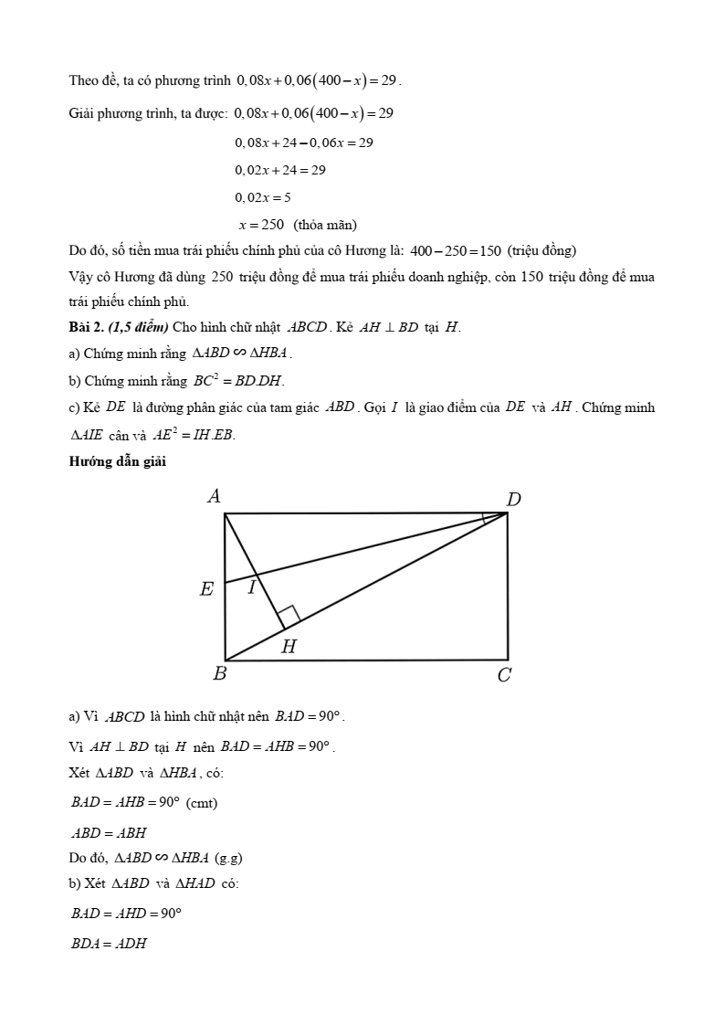 20+ Đề thi Học kì 2 Toán 8 Kết nối tri thức (cấu trúc mới, có đáp án)