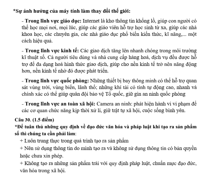Đề thi Giữa kì 1 Tin học 8 năm 2024-2025 trường THCS Đức Giang (Hà Nội)