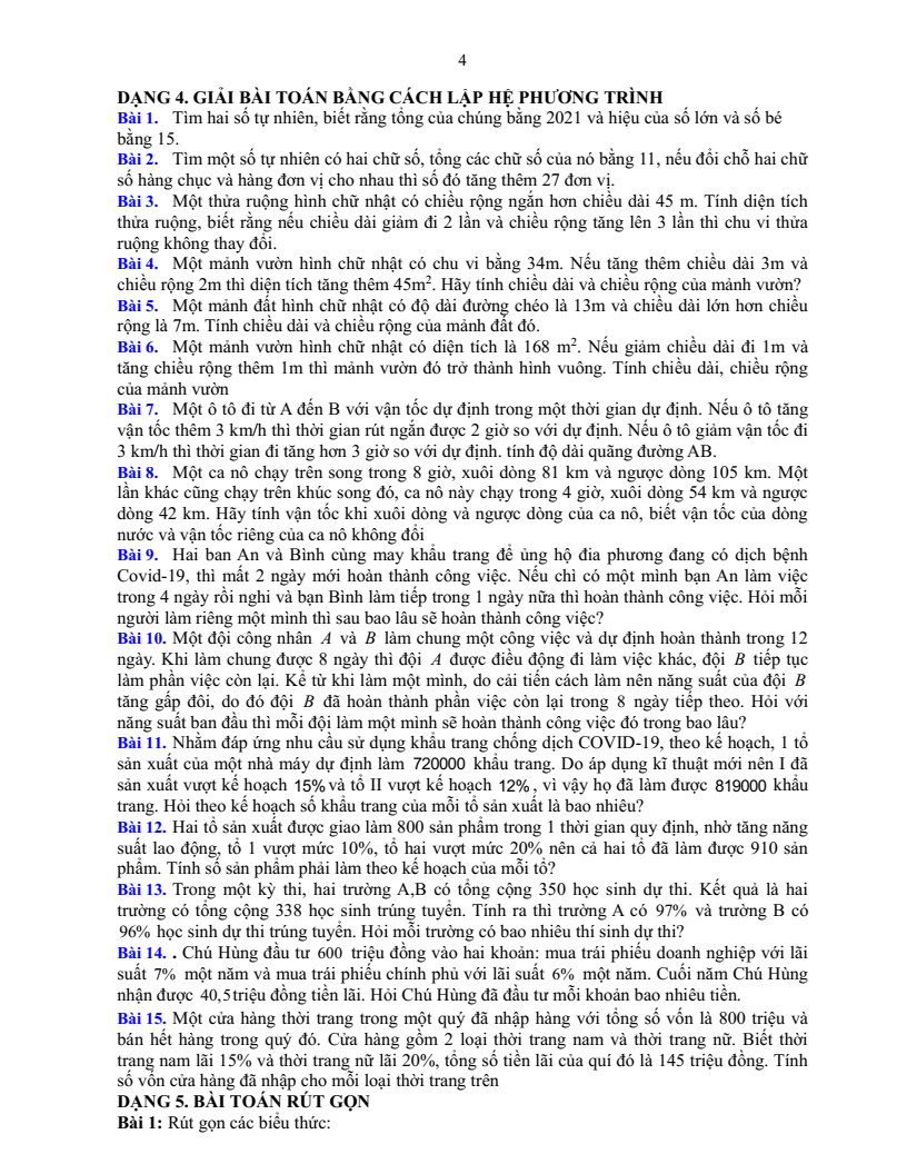 Đề cương ôn tập Học kì 1 Toán 9 trường THCS Ái Mộ năm 2025-2026