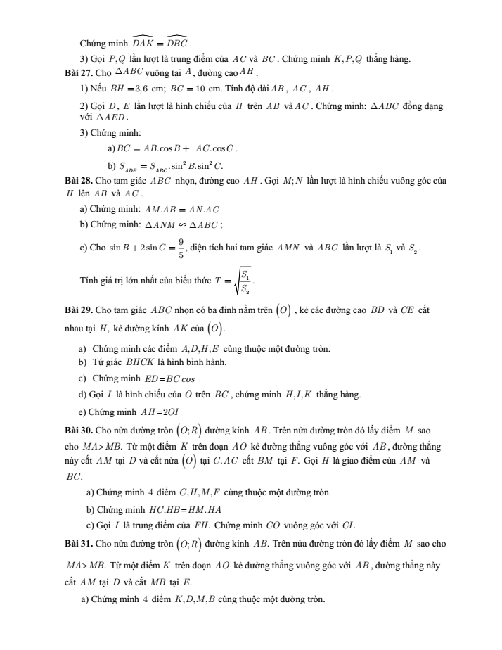 Đề cương ôn tập Giữa kì 1 Toán 9 trường THCS Nghĩa Tân năm 2025-2026