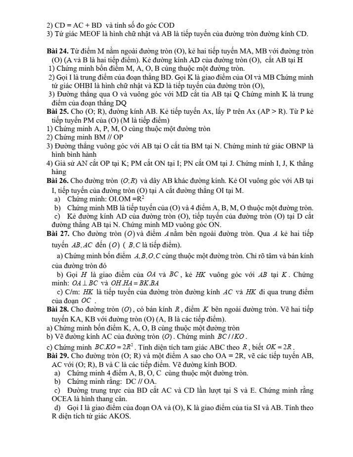 Đề cương ôn tập Học kì 1 Toán 9 trường THCS Lê Quý Đôn năm 2024-2025