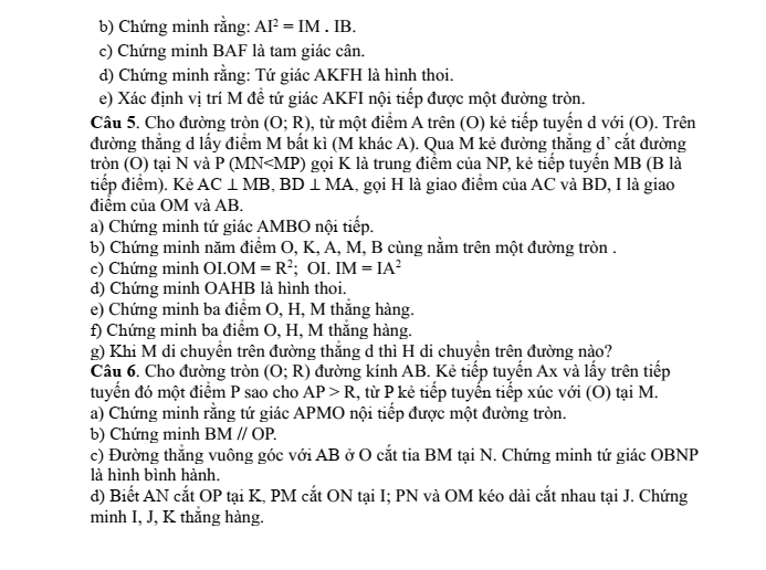 Đề cương ôn tập Học kì 2 Toán 9 trường THCS Mạo Khê II năm 2024-2025