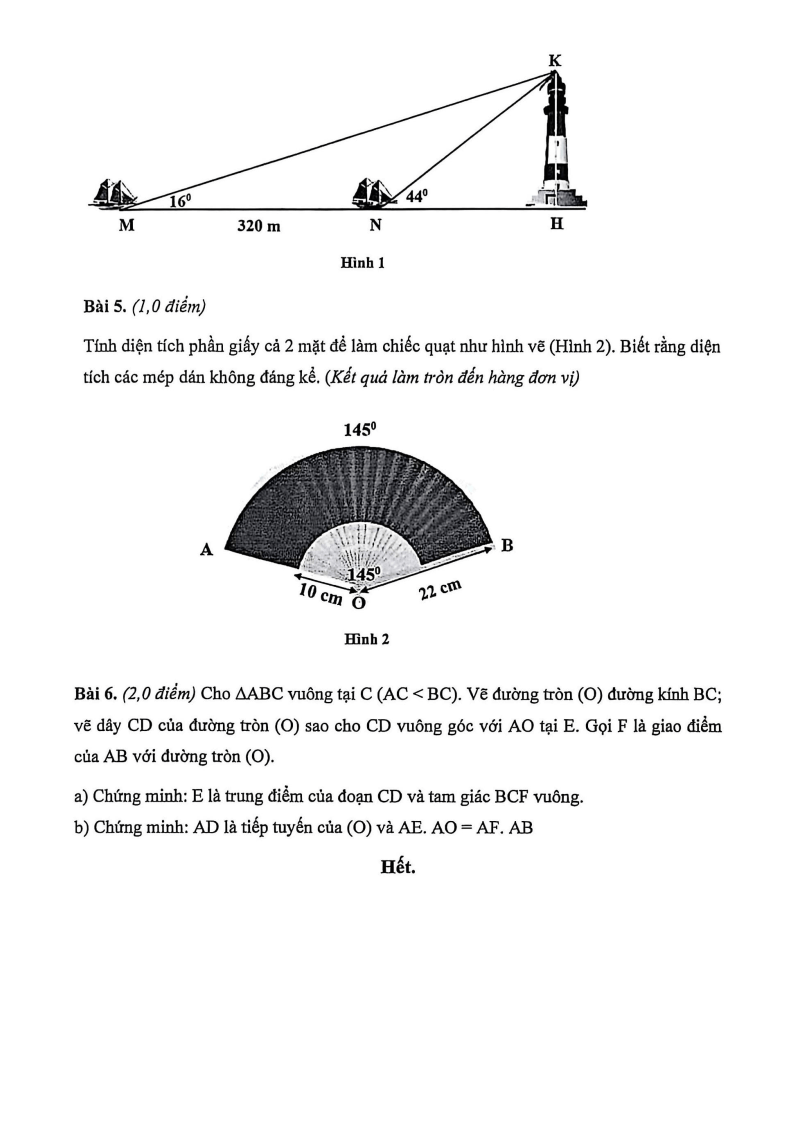 Đề thi Học kì 1 Toán 9 trường THCS Phạm Ngọc Thạch (Tp.HCM) năm 2025-2026