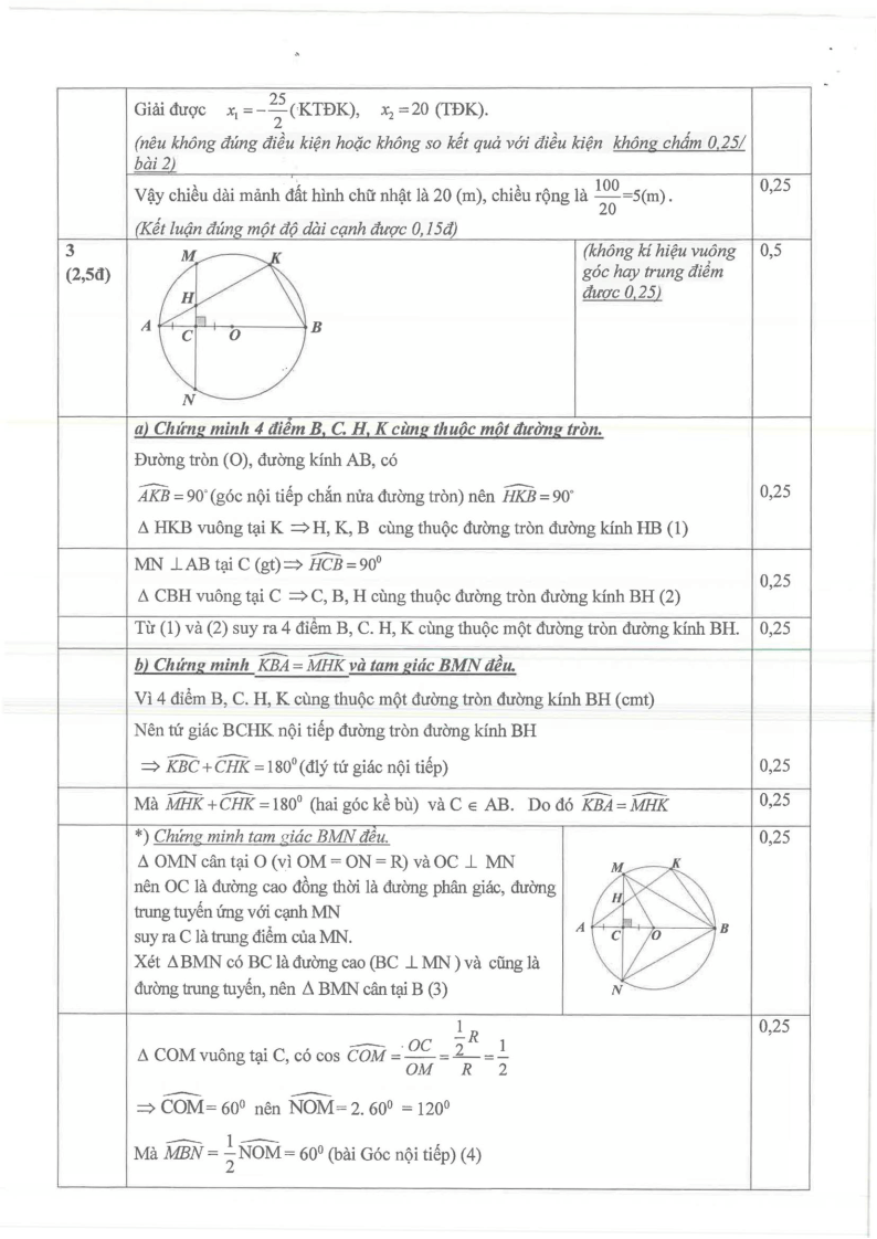 Đề thi Học kì 2 Toán 9 sở GD&ĐT Bình Dương năm 2024-2025