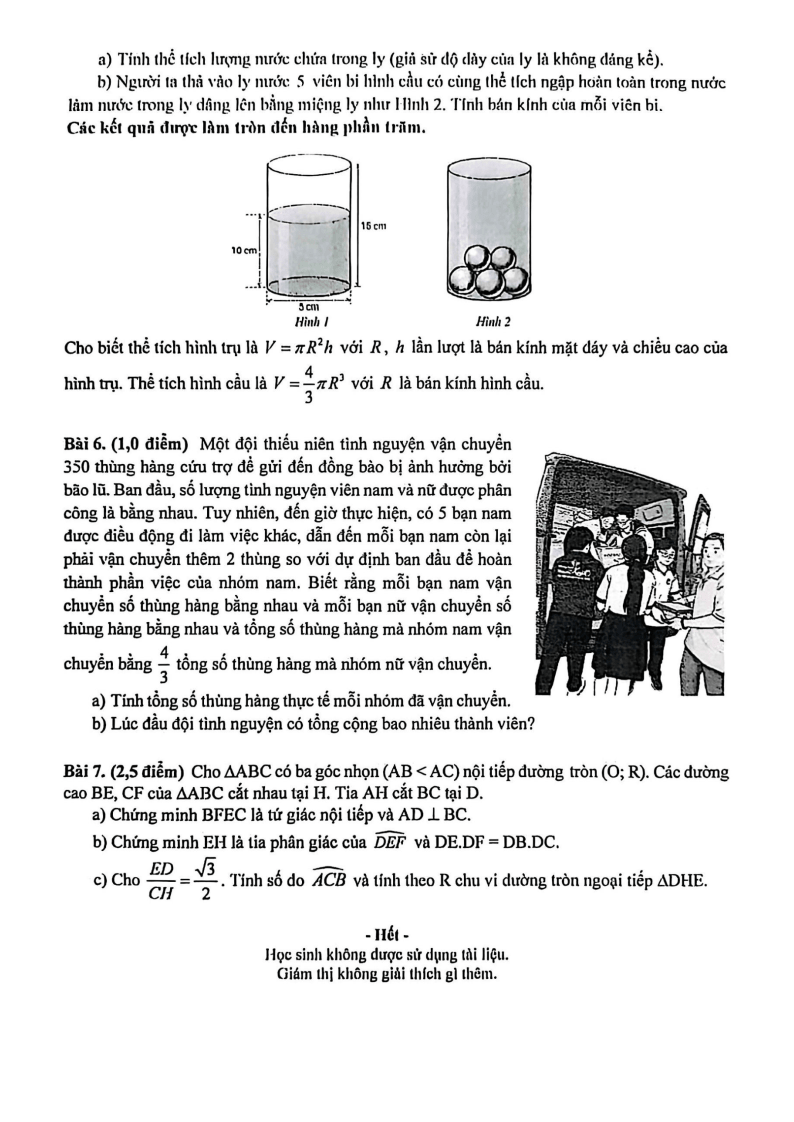 Đề thi Học kì 2 Toán 9 trường THCS Đoàn Thị Điểm (TP HCM) năm 2025-2026
