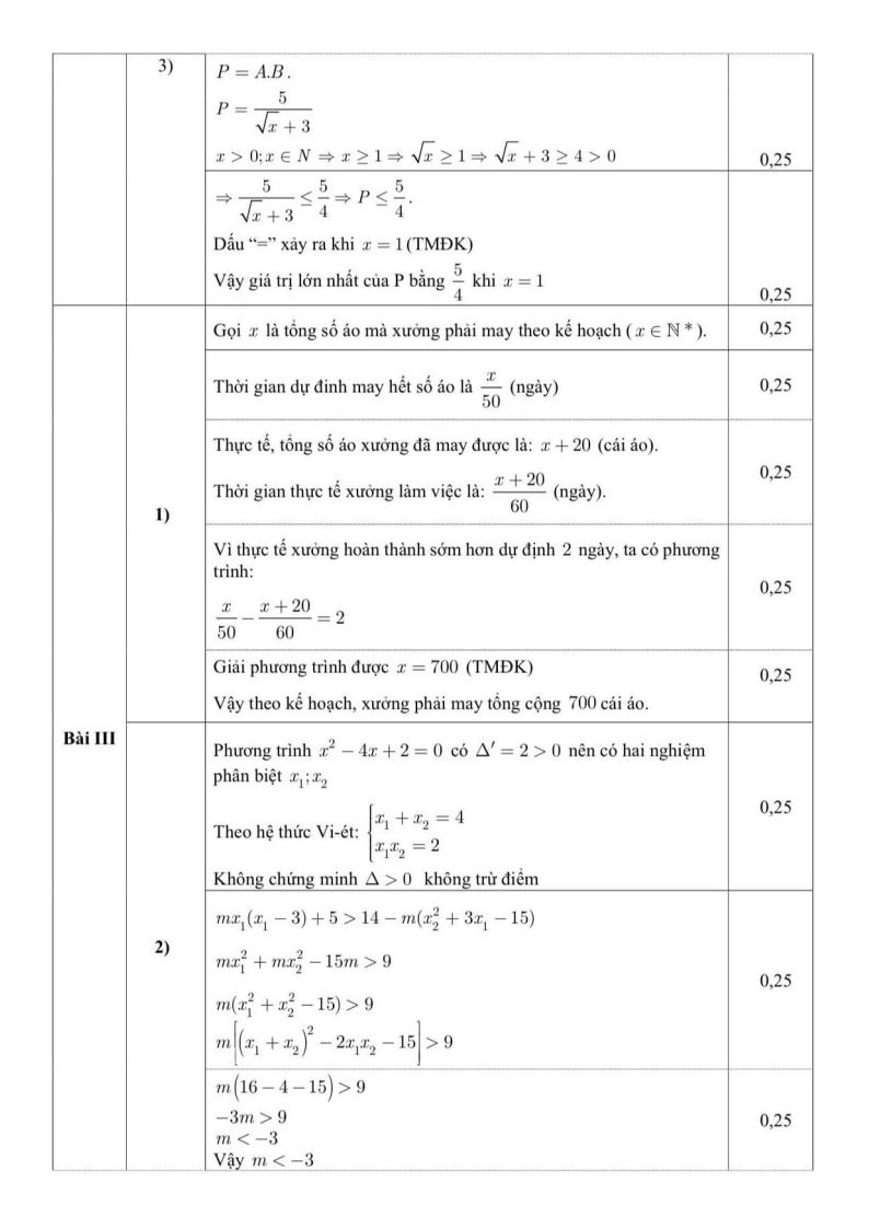 Đề thi Học kì 2 Toán 9 trường THCS Nghĩa Tân (Hà Nội) năm 2025-2026