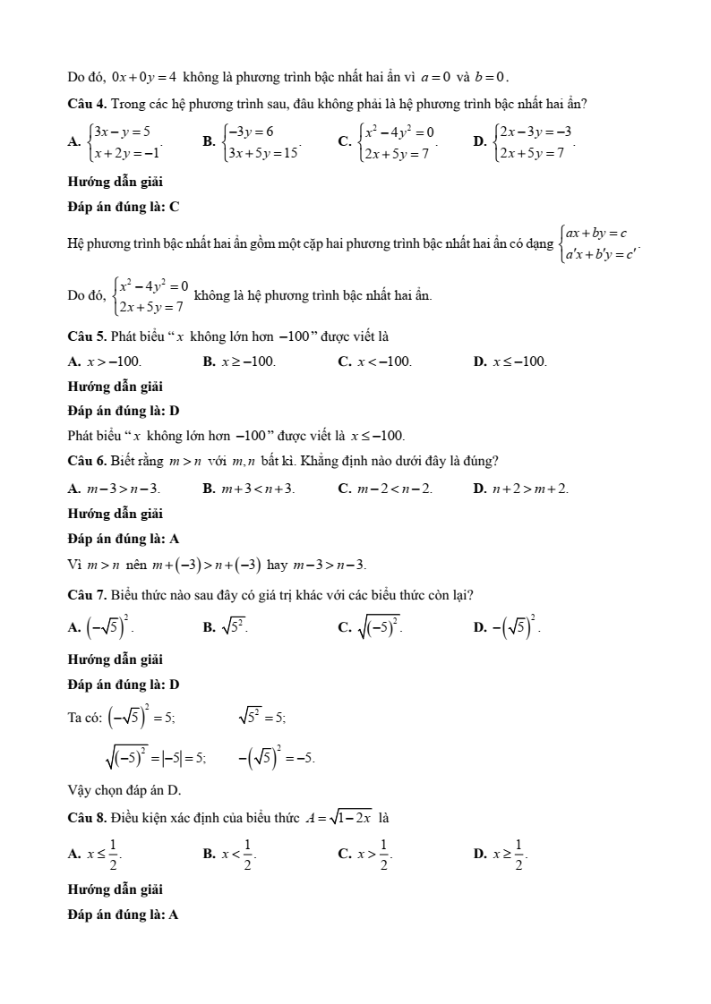 15 Đề thi Học kì 1 Toán 9 Chân trời sáng tạo (có đáp án, cấu trúc mới)