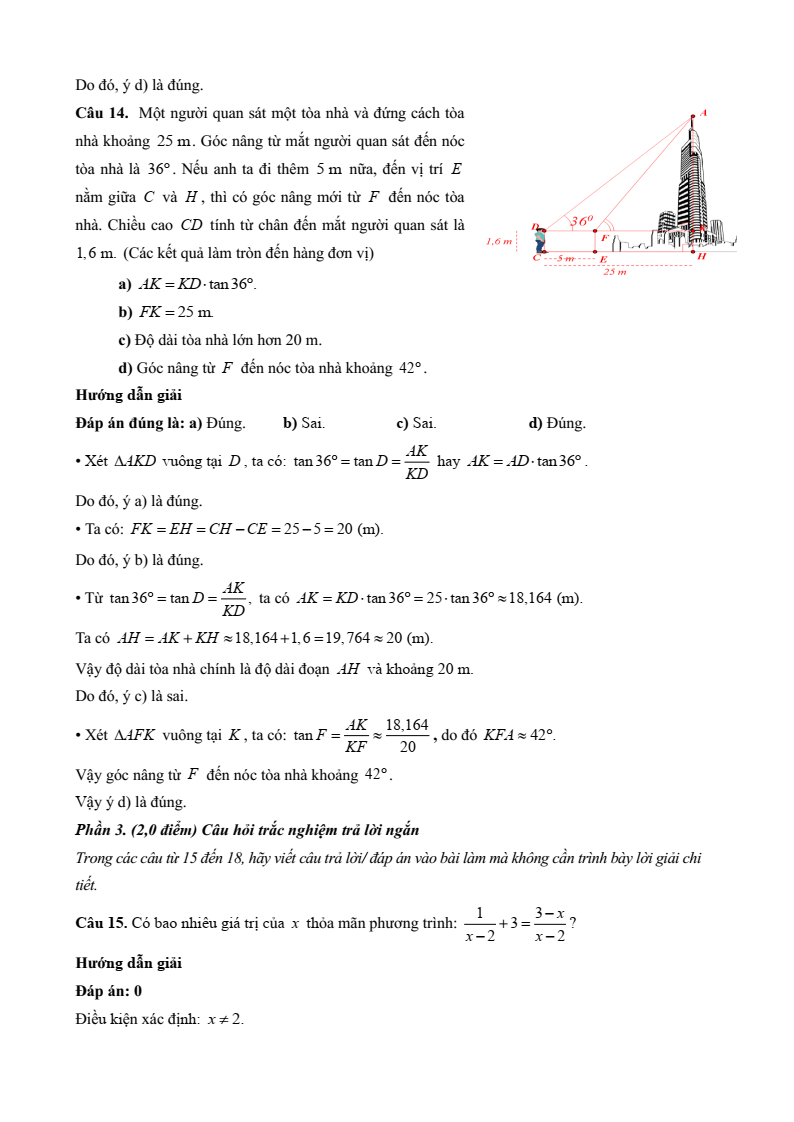 15 Đề thi Học kì 1 Toán 9 Chân trời sáng tạo (có đáp án, cấu trúc mới)