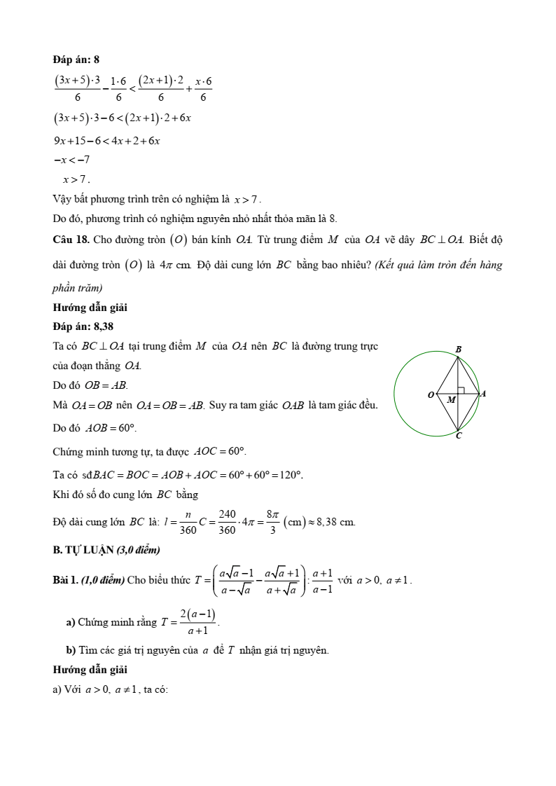 15 Đề thi Học kì 1 Toán 9 Chân trời sáng tạo (có đáp án, cấu trúc mới)
