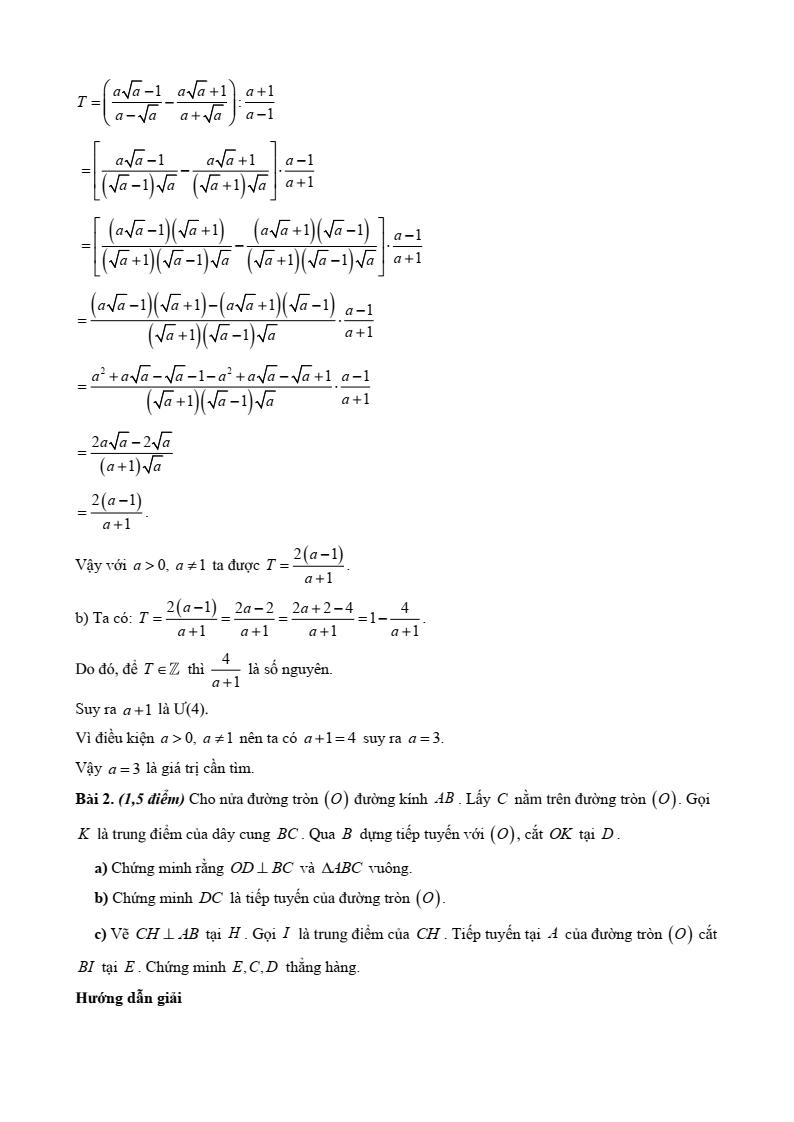 15 Đề thi Học kì 1 Toán 9 Chân trời sáng tạo (có đáp án, cấu trúc mới)